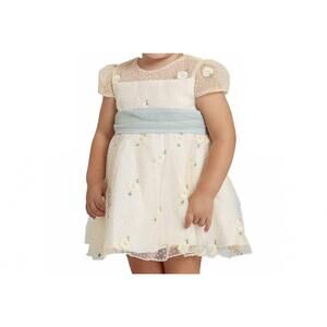 NEW ABEL & LULA baby's daisy tulle dress in cream
